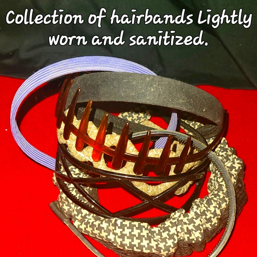 7 Stylish Women's Hairband Set - Black, Brown, Blue